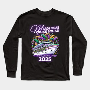 Mardi Gras Cruise Squad New Orleans Family Matching Trip Long Sleeve T-Shirt